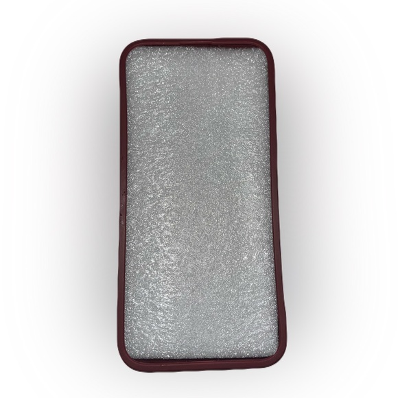 iPhone 15 ProMax Dark Red with Flammed Heart Print Soft Case Cover NWT - Picture 6 of 6